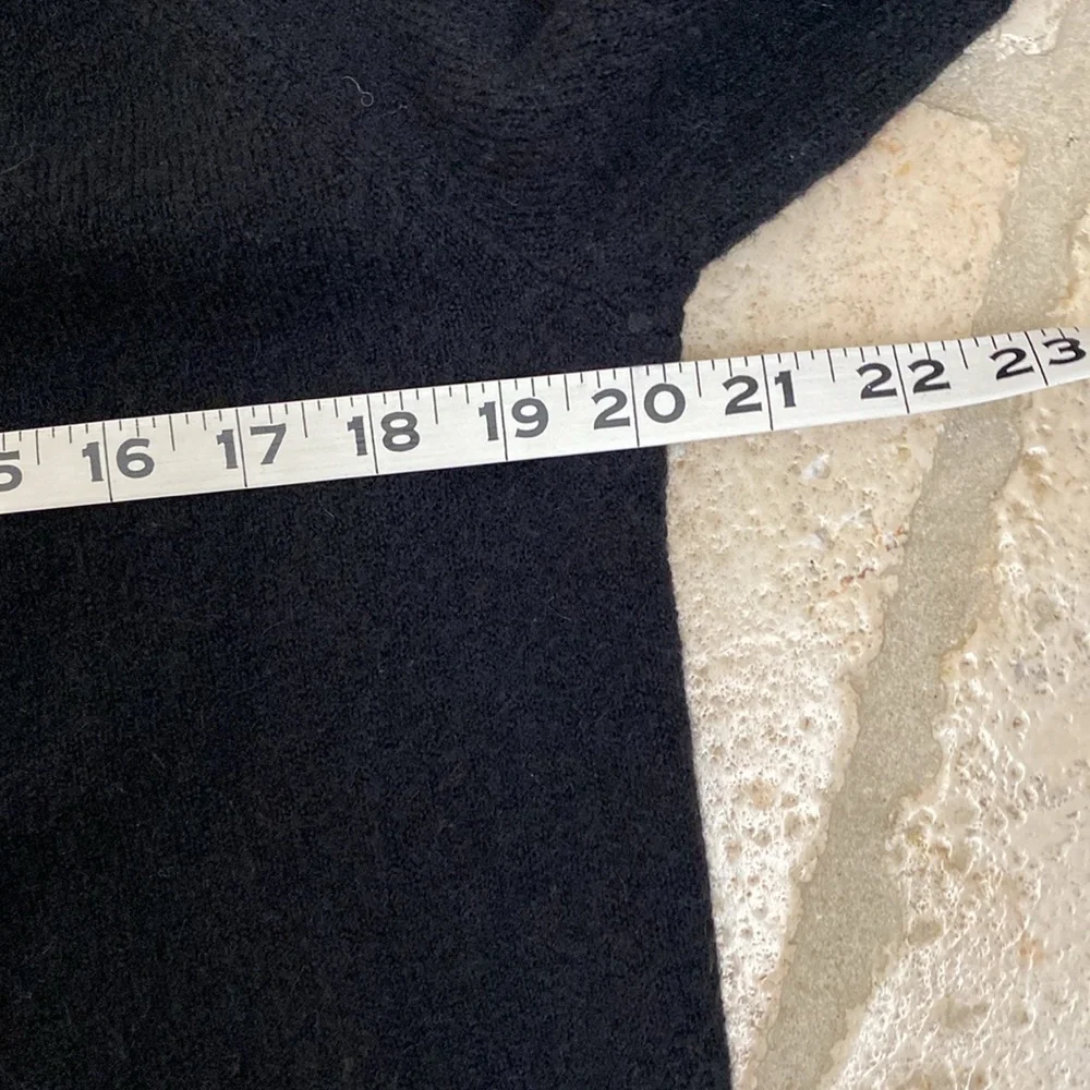 J Crew Mock Neck Sweater Pullover Womens S Merino Wool/Alpaca Blend Black preppy